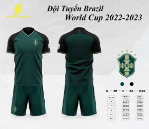 ÁO BRAZIL WORLD CUP 2022 - XANH RÊU