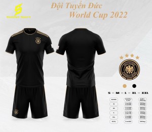 ÁO TUYỂN ĐỨC WORLD CUP 2022 - ĐEN