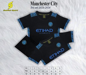 BỘ MANCHESTER CITY XANH ĐEN 2023-2024