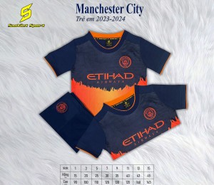 BỘ MANCHESTER CITY CAM XANH 2023-2024