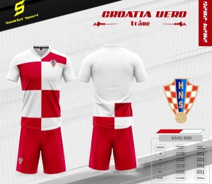 ÁO ĐỘI TUYỂN CROATIA EURO TRẮNG 2024-2025