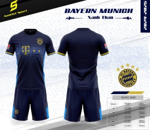 ÁO ĐỘI TUYỂN BAYERN MUNICH XANH THAN 2024-2025