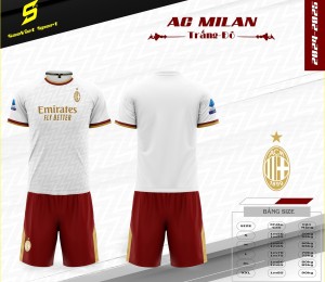 ÁO ĐỘI TUYỂN AC MILAN TRẮNG ĐỎ 2024-2025