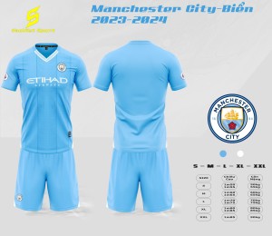 ÁO ĐỘI TUYỂN MANCHESTER CITY XANH BIỂN 2023-2024