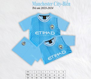 BỘ TRẺ EM TUYỂN MANCHESTER CITY XANH BIỂN 2024-2025