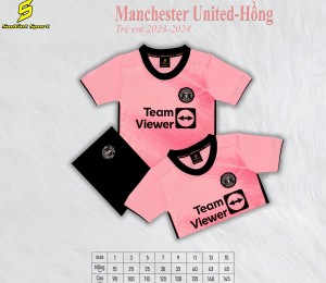 BỘ TRẺ EM TUYỂN MANCHESTER UNITED HỒNG 2023-2024