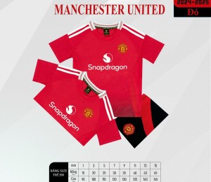 BỘ TRẺ EM TUYỂN MANCHESTER UNITED ĐỎ 2024-2025